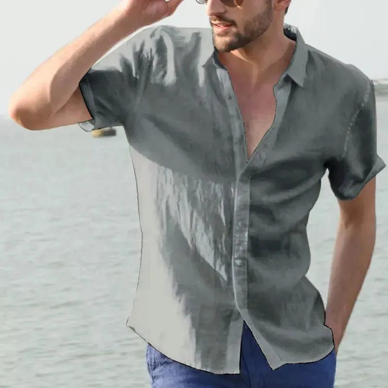 Men's Casual Short Sleeve Shirt Street Wear