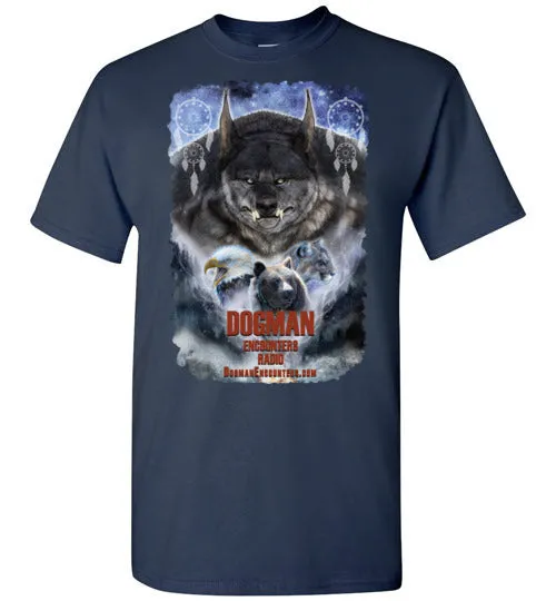 Men's Dogman Encounters Pathfinder Collection T-Shirt (design 2, with ripped border)