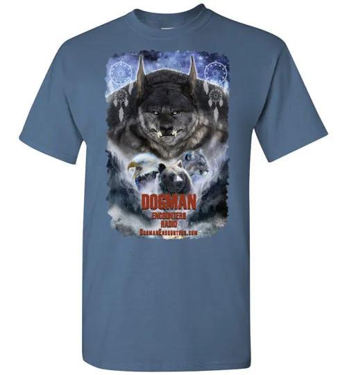 Men's Dogman Encounters Pathfinder Collection T-Shirt (design 2, with ripped border)