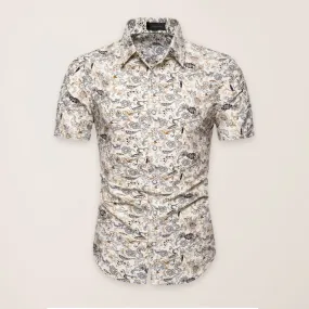 Men's Summer Fashion Printed Short Sleeve Shirts