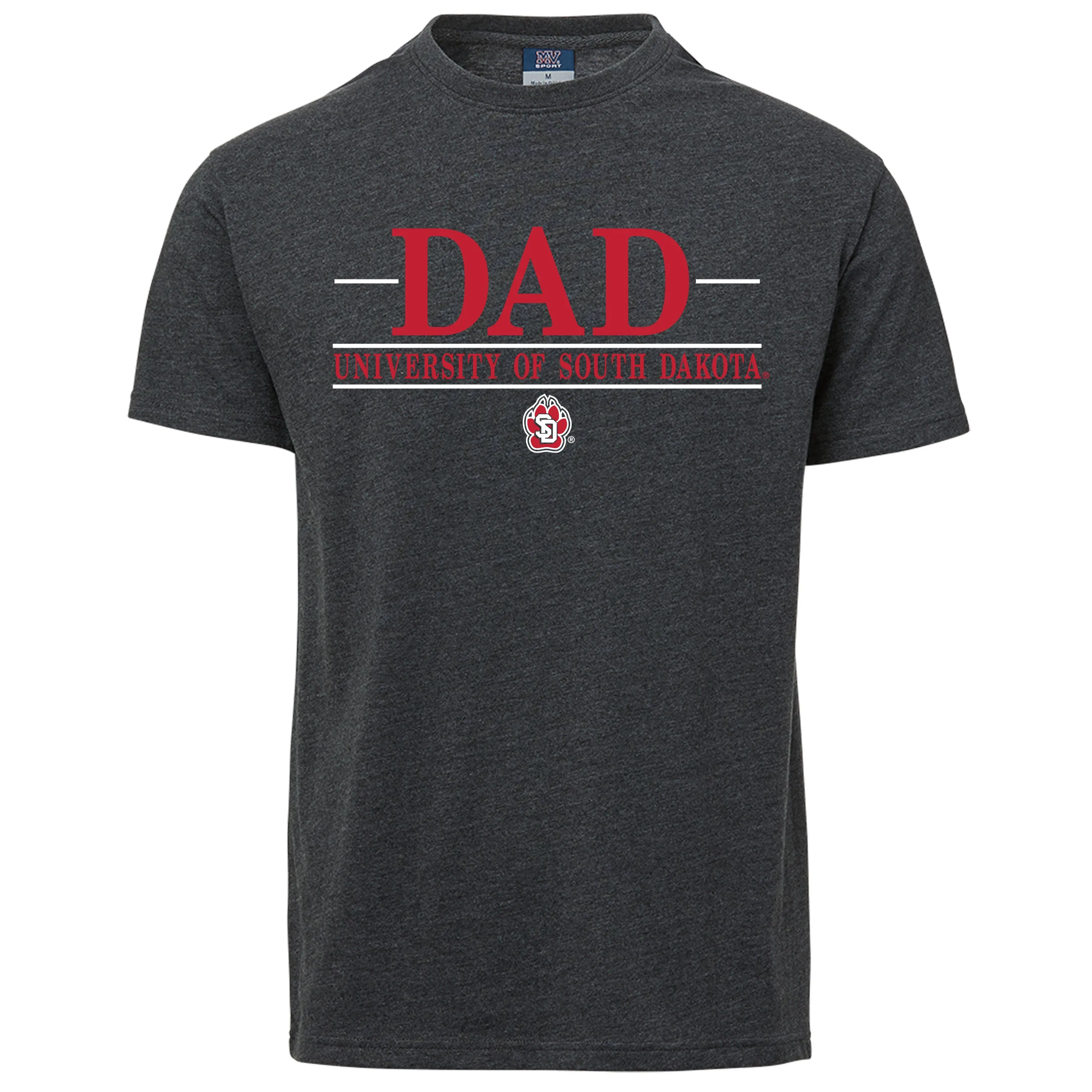 MV USD Dad Bar Logo SD Paw Charcoal Tee