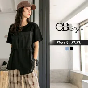 ORANGEBEAR ASYMMETRICAL SHORT SLEEVE TOPS