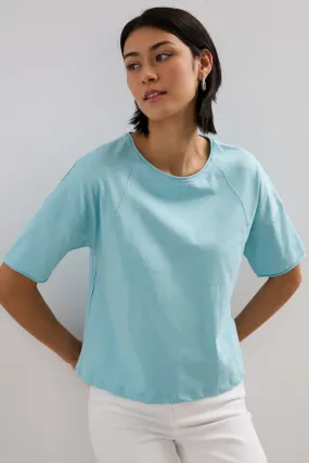 Oversize t-shirt with rolled sleeves