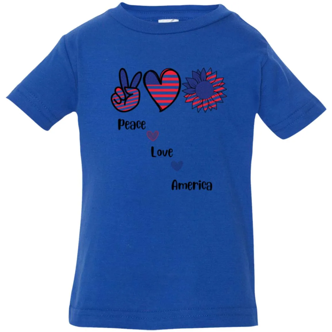 Peace, Love, America -- Infant Jersey T-Shirt