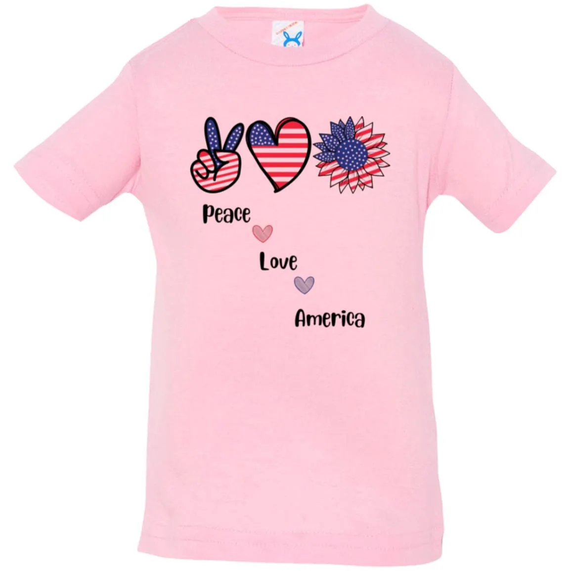Peace, Love, America -- Infant Jersey T-Shirt