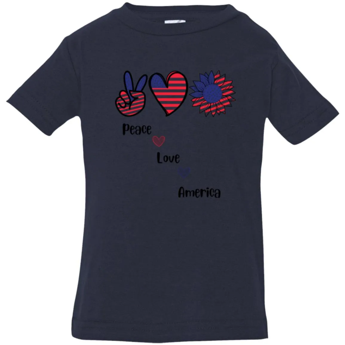 Peace, Love, America -- Infant Jersey T-Shirt