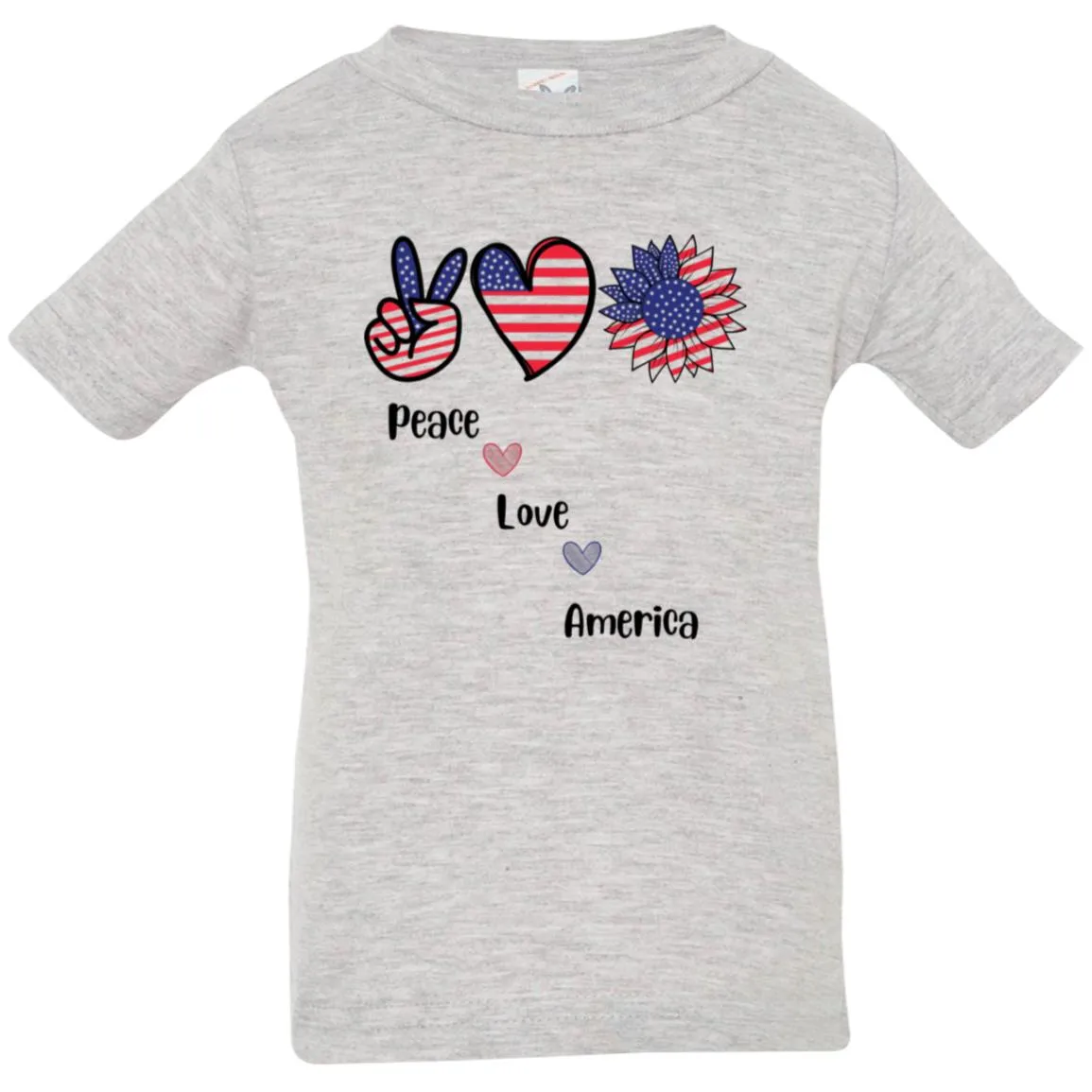 Peace, Love, America -- Infant Jersey T-Shirt
