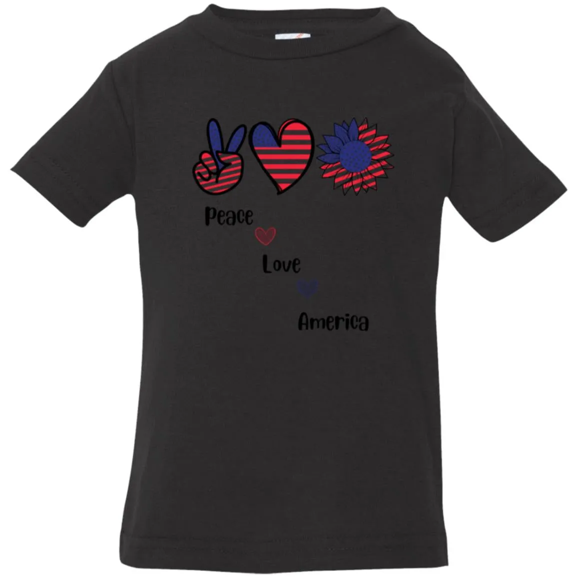 Peace, Love, America -- Infant Jersey T-Shirt