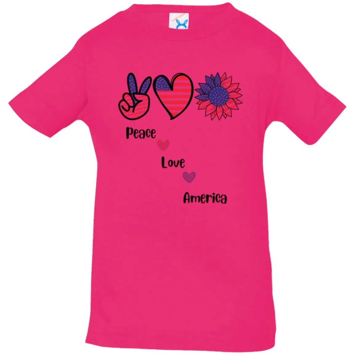 Peace, Love, America -- Infant Jersey T-Shirt