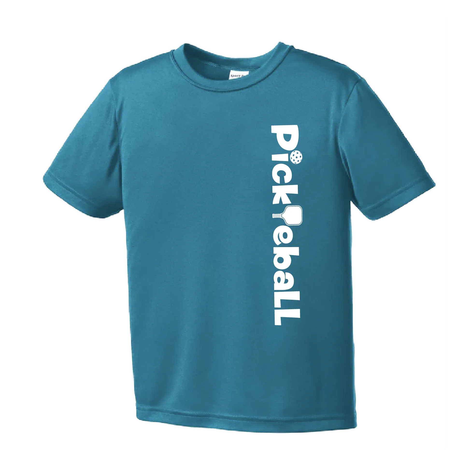 Pickleball Horizontal (Customizable) | Youth Short Sleeve Pickleball Shirts | 100% Polyester