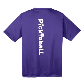 Pickleball Horizontal (Customizable) | Youth Short Sleeve Pickleball Shirts | 100% Polyester