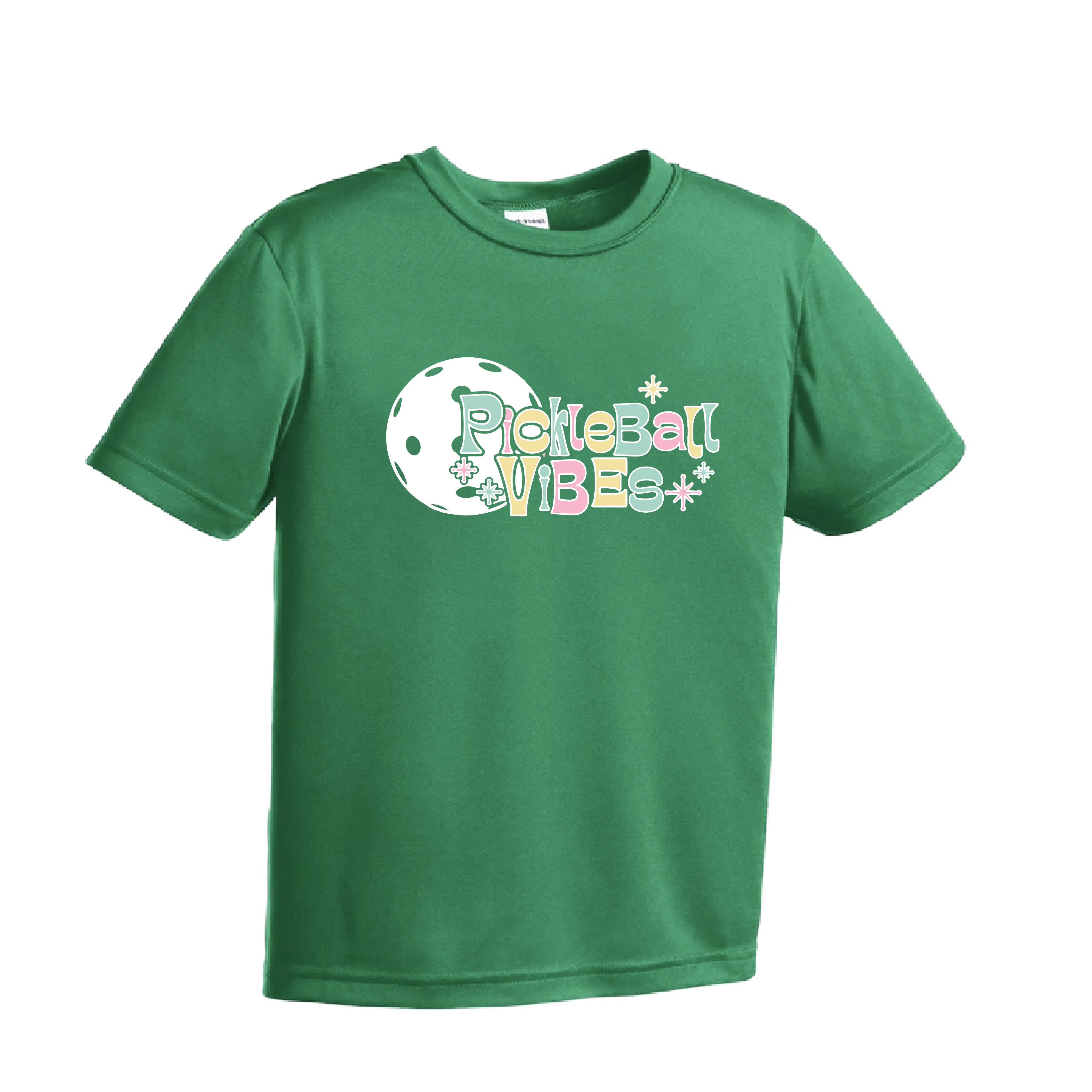 Pickleball Vibes | Youth Short Sleeve Pickleball Shirts | 100% Polyester