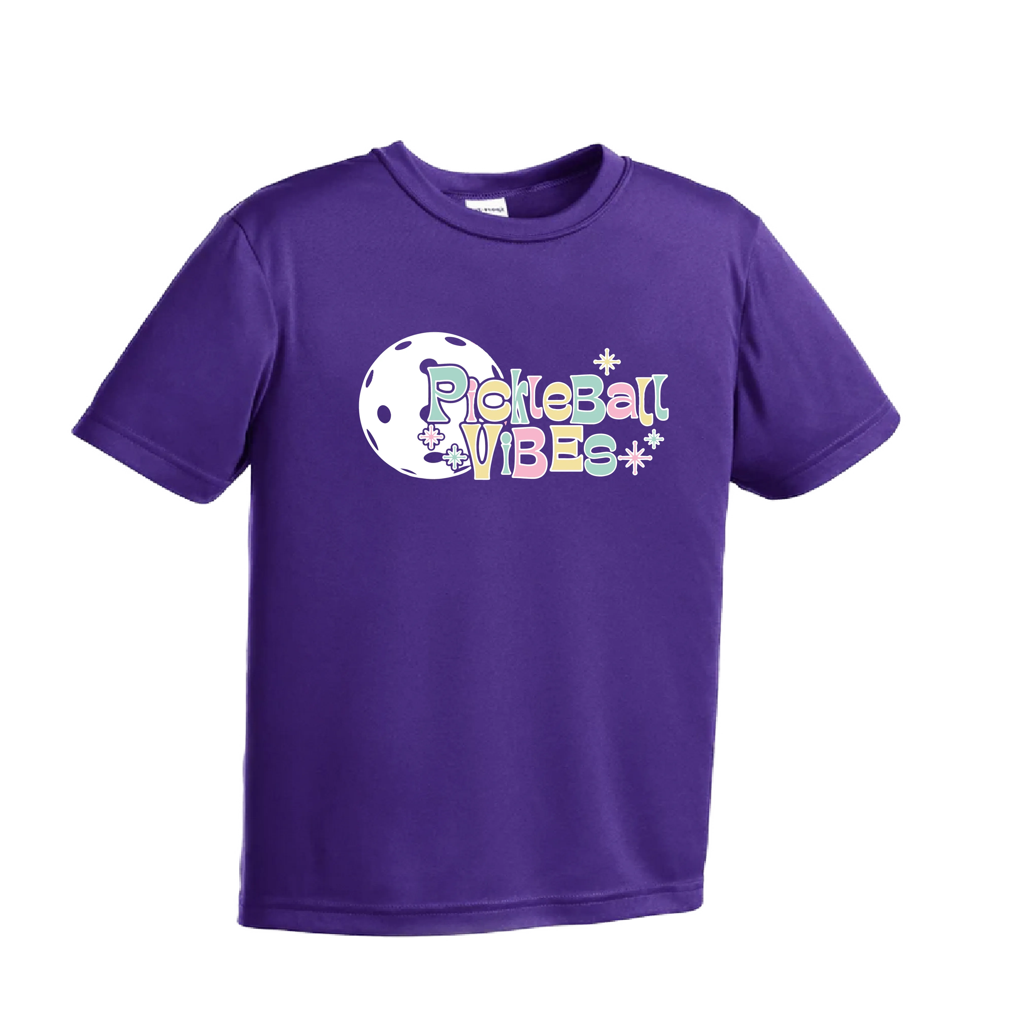 Pickleball Vibes | Youth Short Sleeve Pickleball Shirts | 100% Polyester