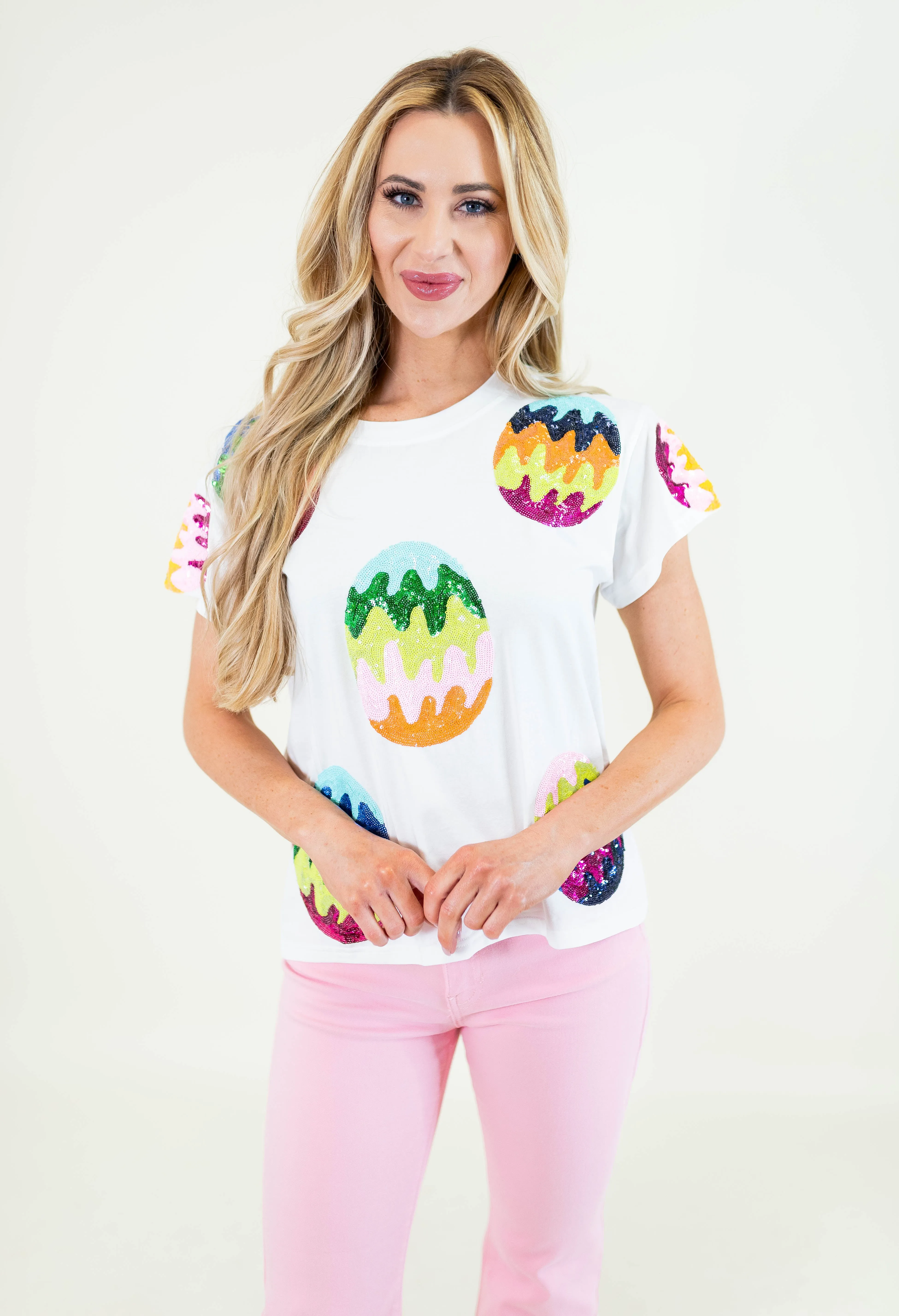 Queen Of Sparkles: Groovy Easter Egg Tee