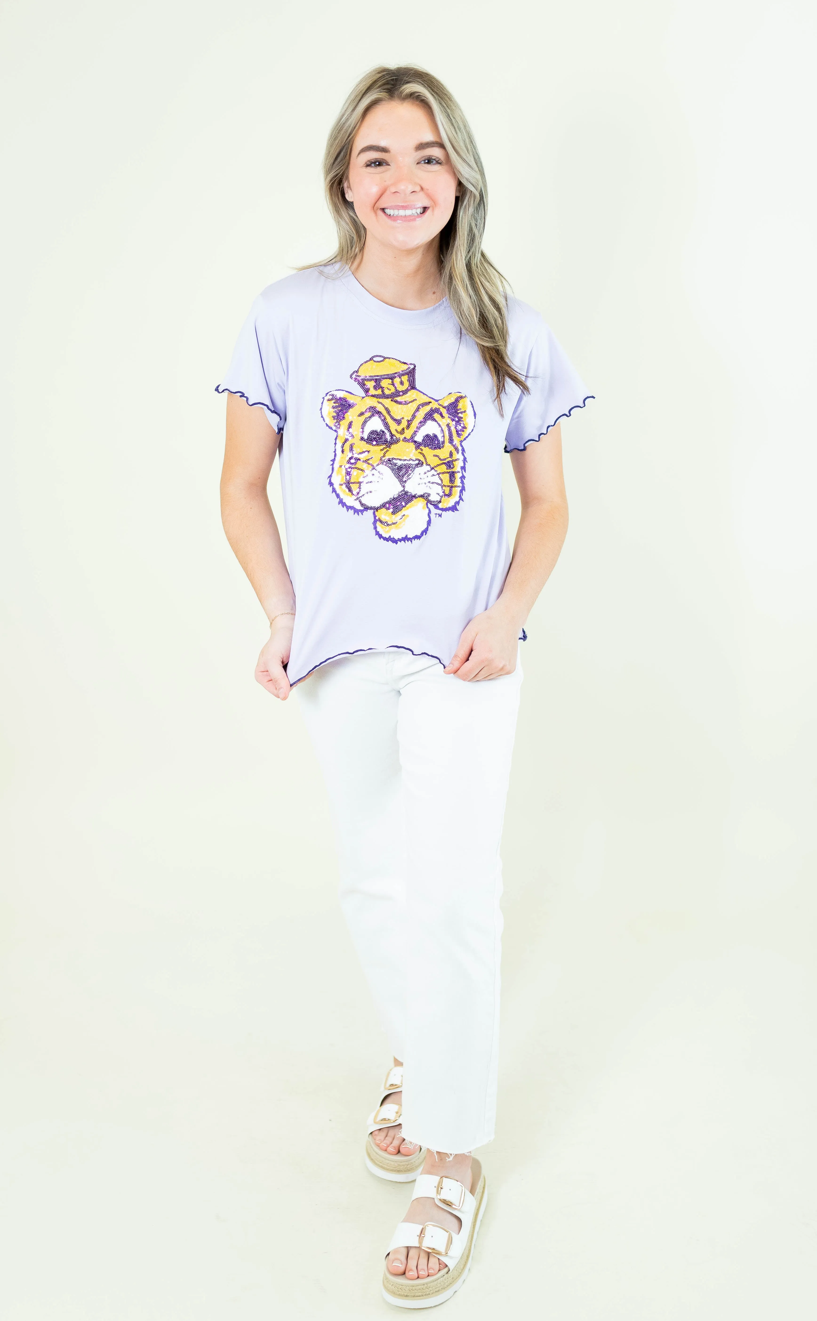 Queen Of Sparkles: Sequin Vintage Sailor Mike Ruffle Tee