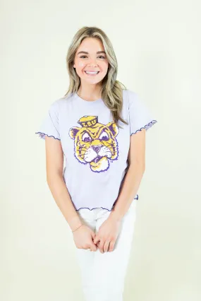 Queen Of Sparkles: Sequin Vintage Sailor Mike Ruffle Tee