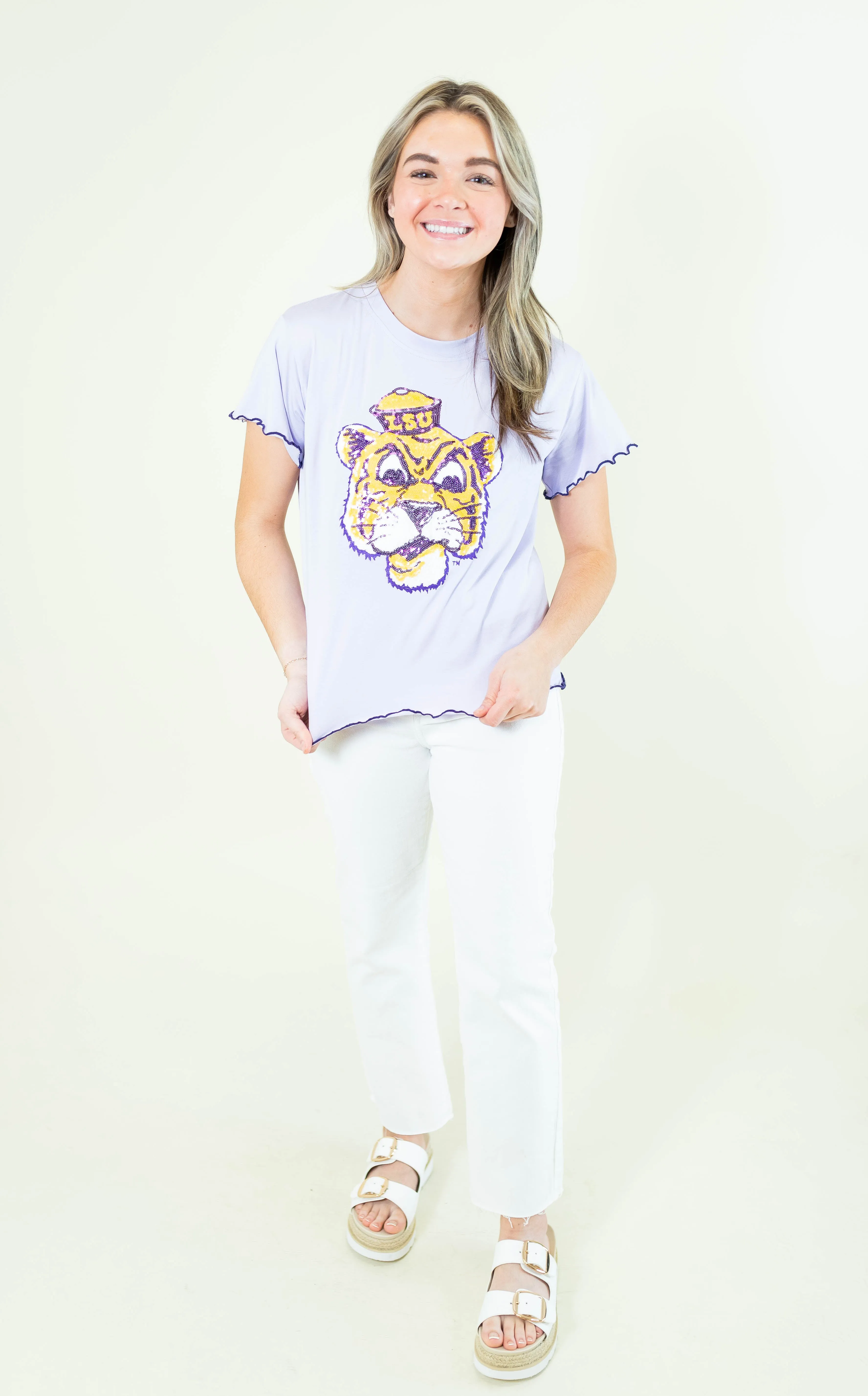 Queen Of Sparkles: Sequin Vintage Sailor Mike Ruffle Tee