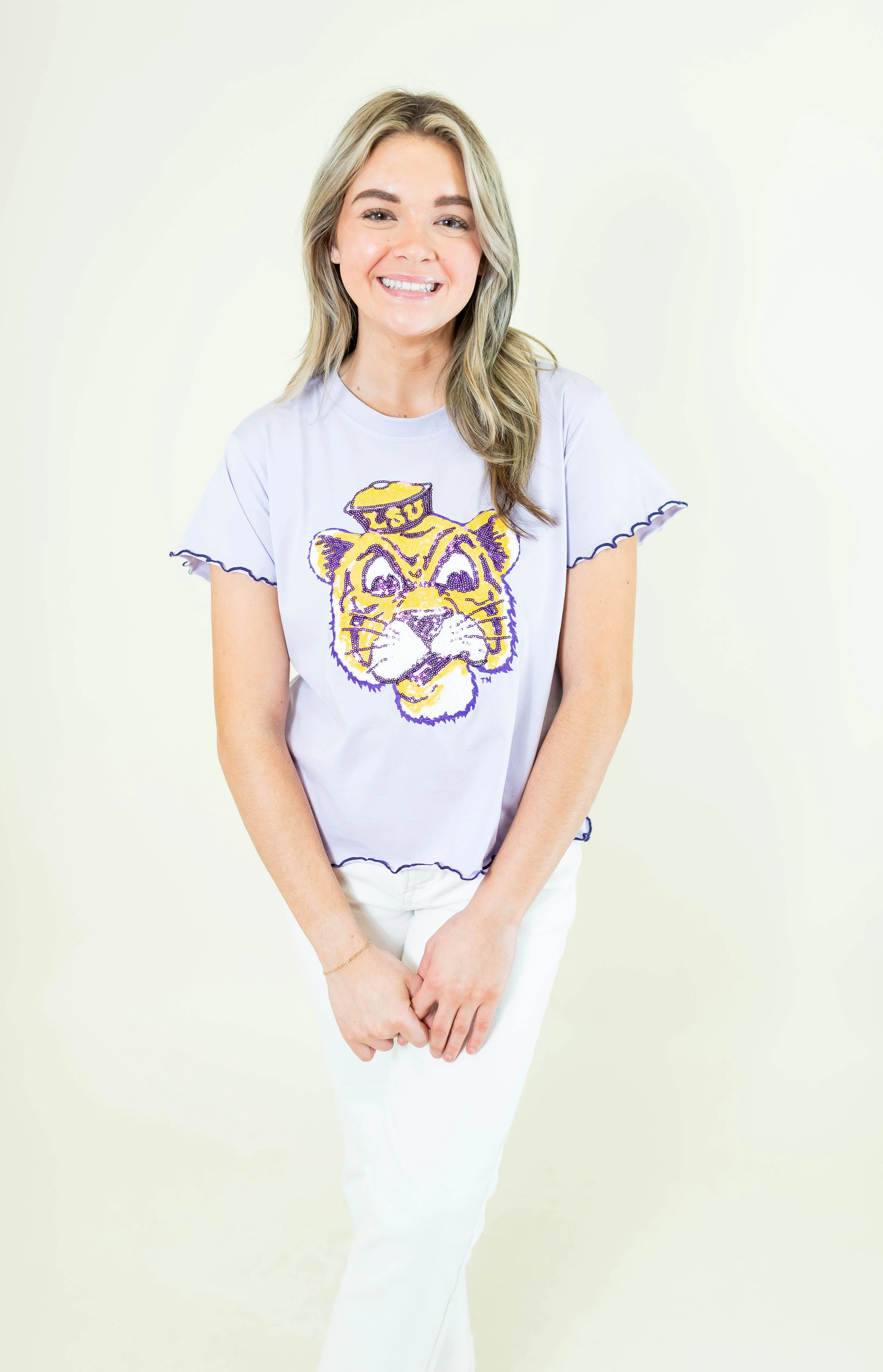 Queen Of Sparkles: Sequin Vintage Sailor Mike Ruffle Tee
