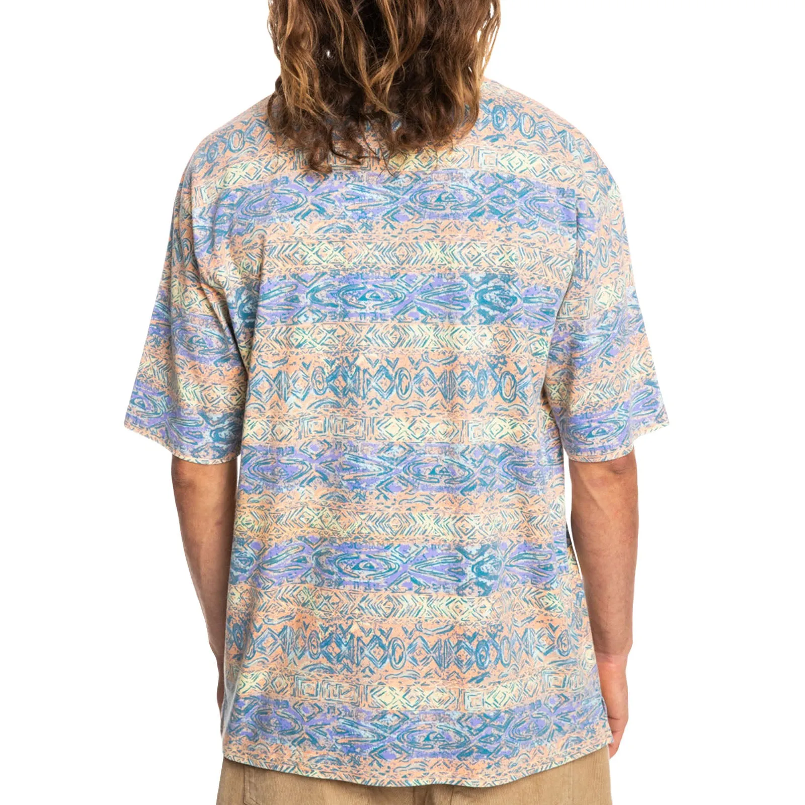 Quiksilver Mens 90s Vibes T-Shirt - Peach Pink