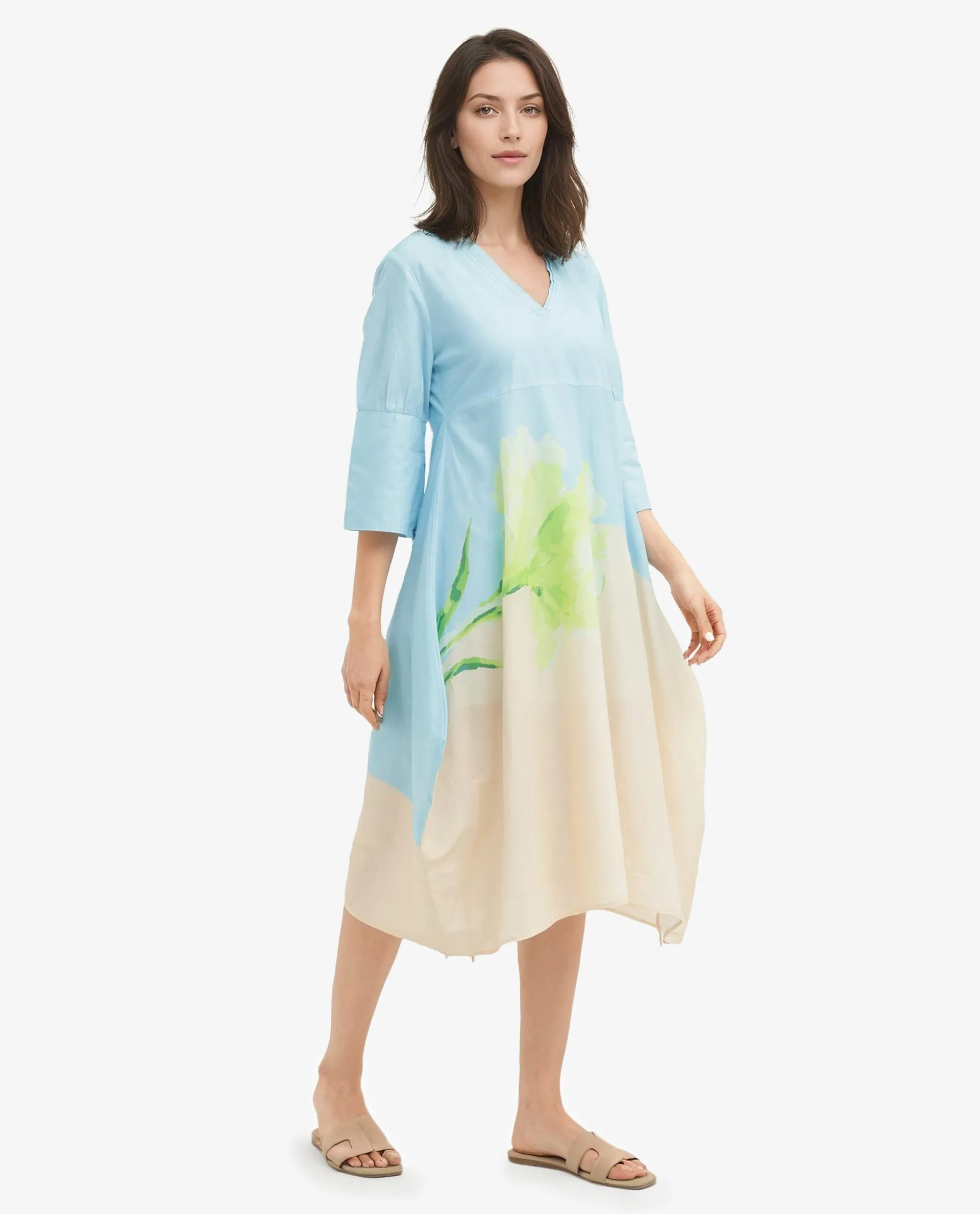 Rareism Womens Dinara Multi Dress Short Sleeve Print