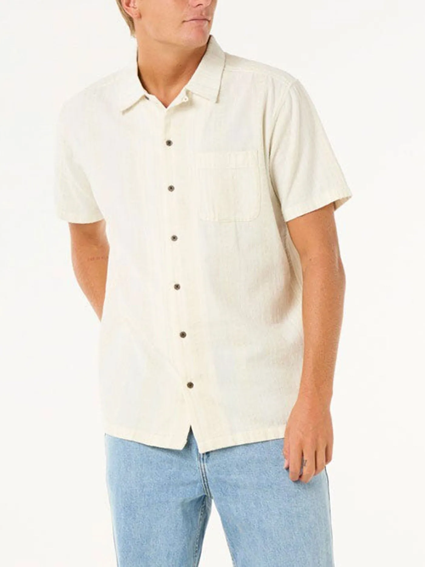 Raw Energy Stripe Buttondown Shirt