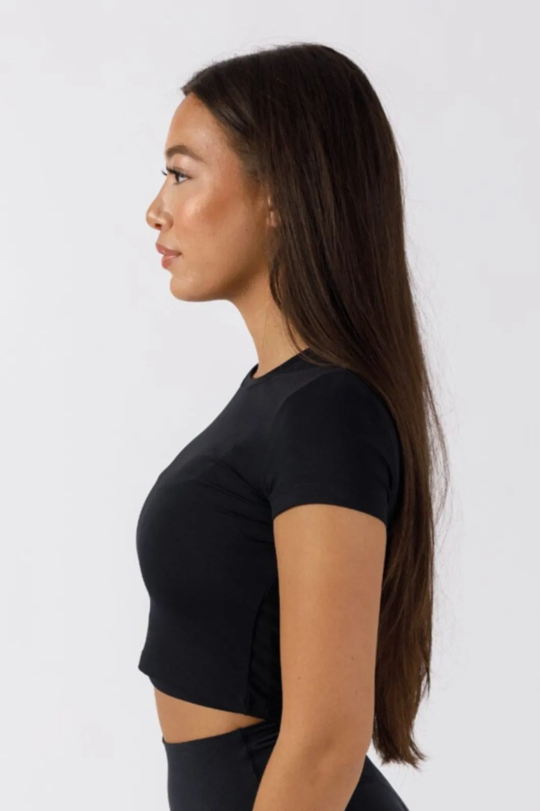 RecStretch Short Sleeve Crop Black