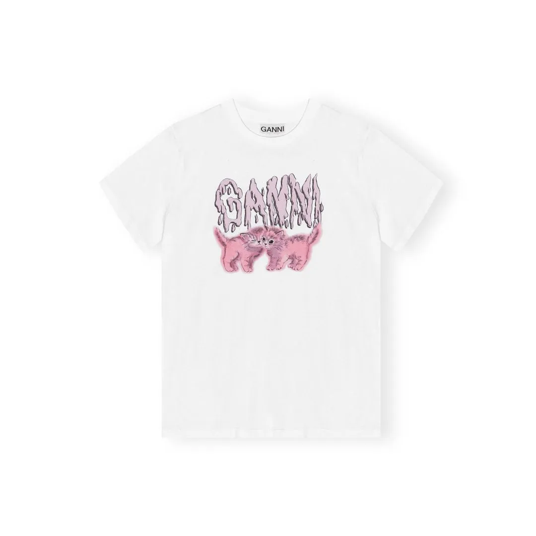 Relaxed Cats T-Shirt (Bright White)