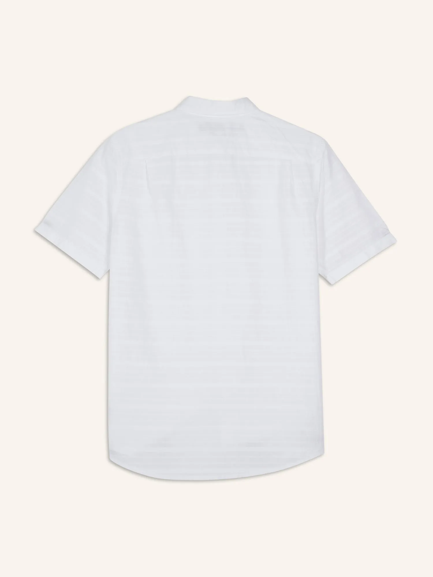 Relaxed-Fit Textured Cotton-Dobby Everyday Short-Sleeve Shirt for Men