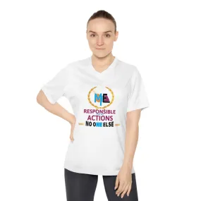 Responsibility Shirt | Motivational Positive Vibes Trendy Loose fit tees | Women's Performance V-Neck T-shirt