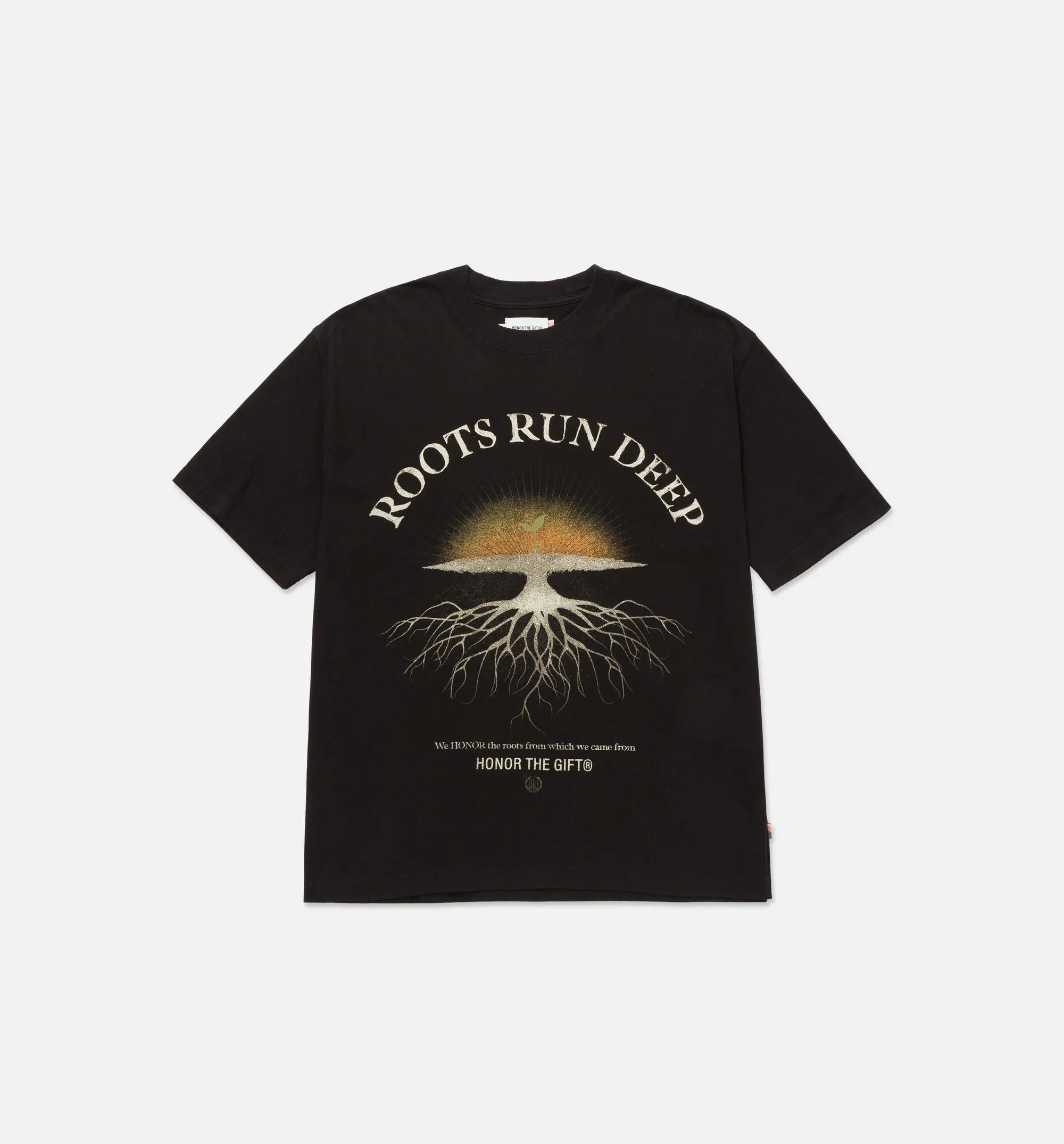 Roots Run Deep Mens Short Sleeve Shirt - Black