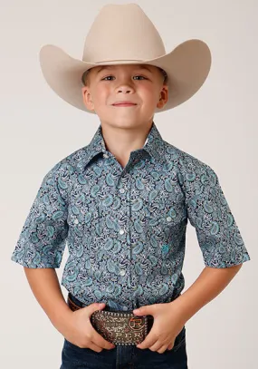 Roper Boys Summer Meadow Plaid Short Sleeve Style 03-031-0225-4025