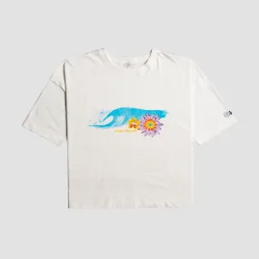 Roxy G-Land Oversized T-Shirt Snow White - Womens