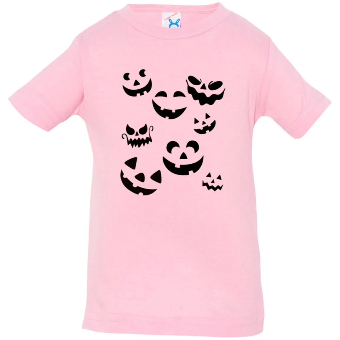 Scattered Jack O Lantern Faces (1) -- Infant Jersey T-Shirt