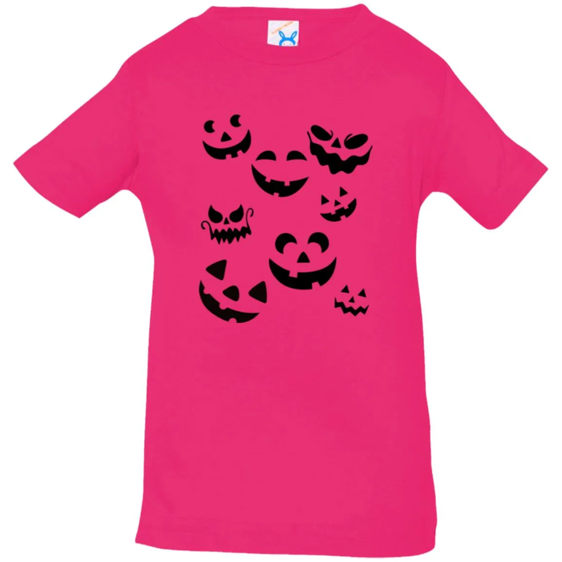 Scattered Jack O Lantern Faces (1) -- Infant Jersey T-Shirt