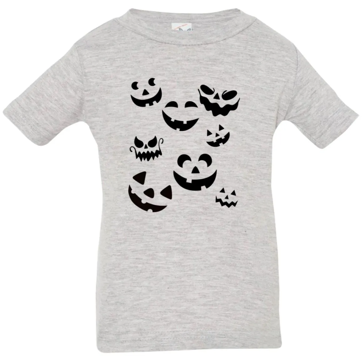 Scattered Jack O Lantern Faces (1) -- Infant Jersey T-Shirt
