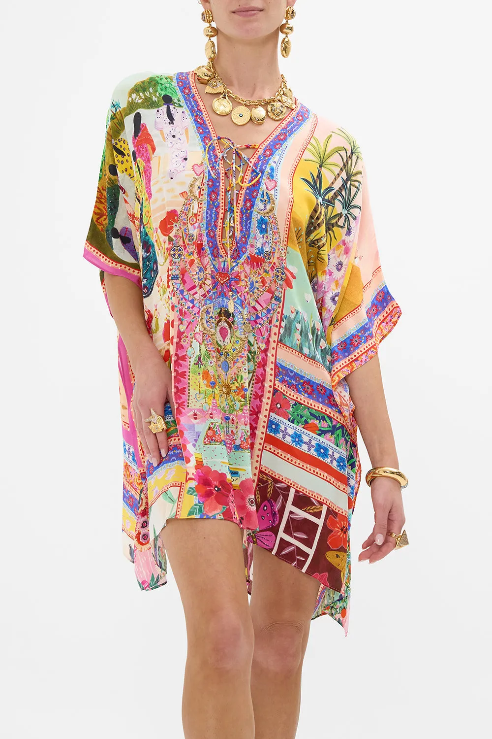 SHORT LACE UP KAFTAN ROEQIYAS REALM