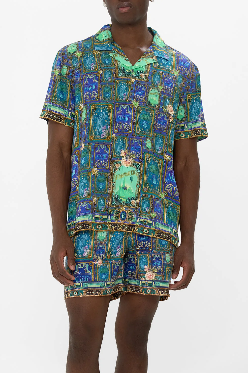 SHORT SLEEVE CAMP COLLARED SHIRT DEFY GRAVITY