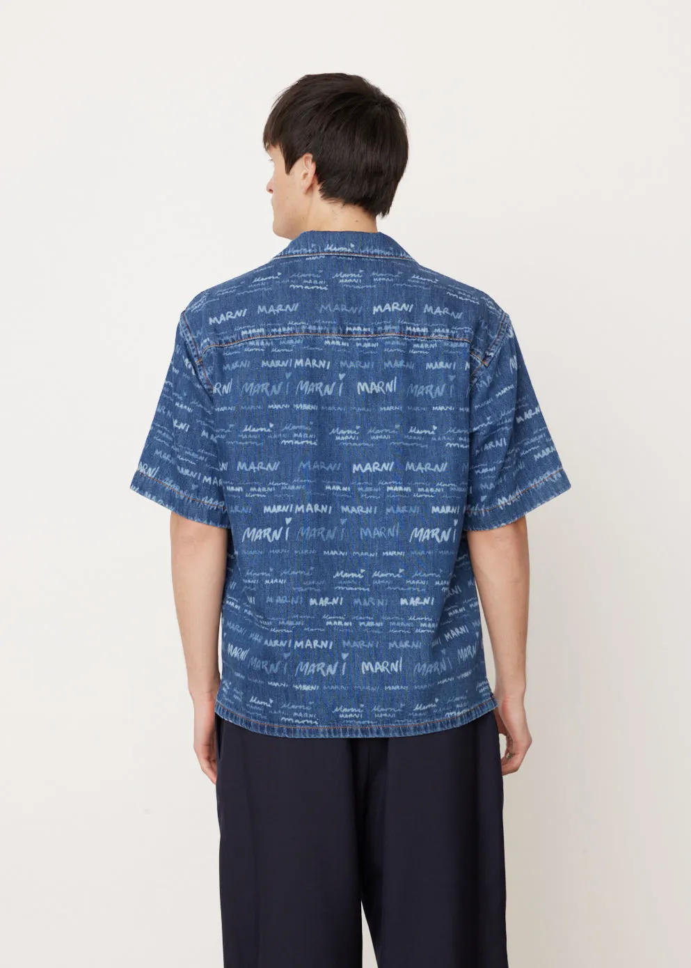 Short-Sleeve Denim Shirt