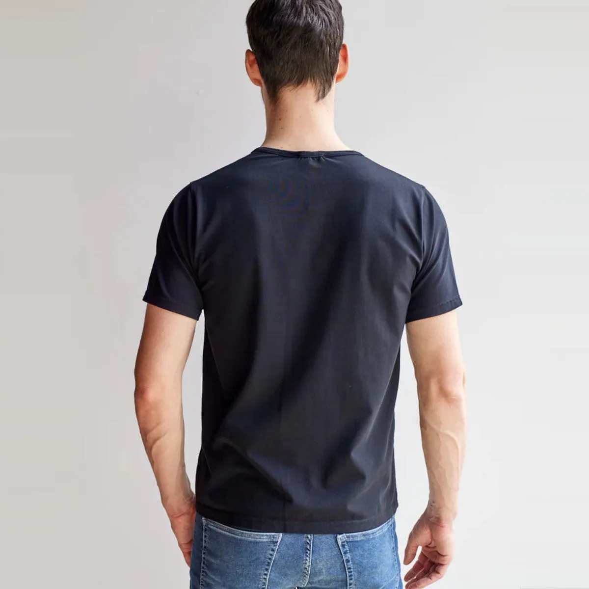 Short Sleeve Henley (Black)