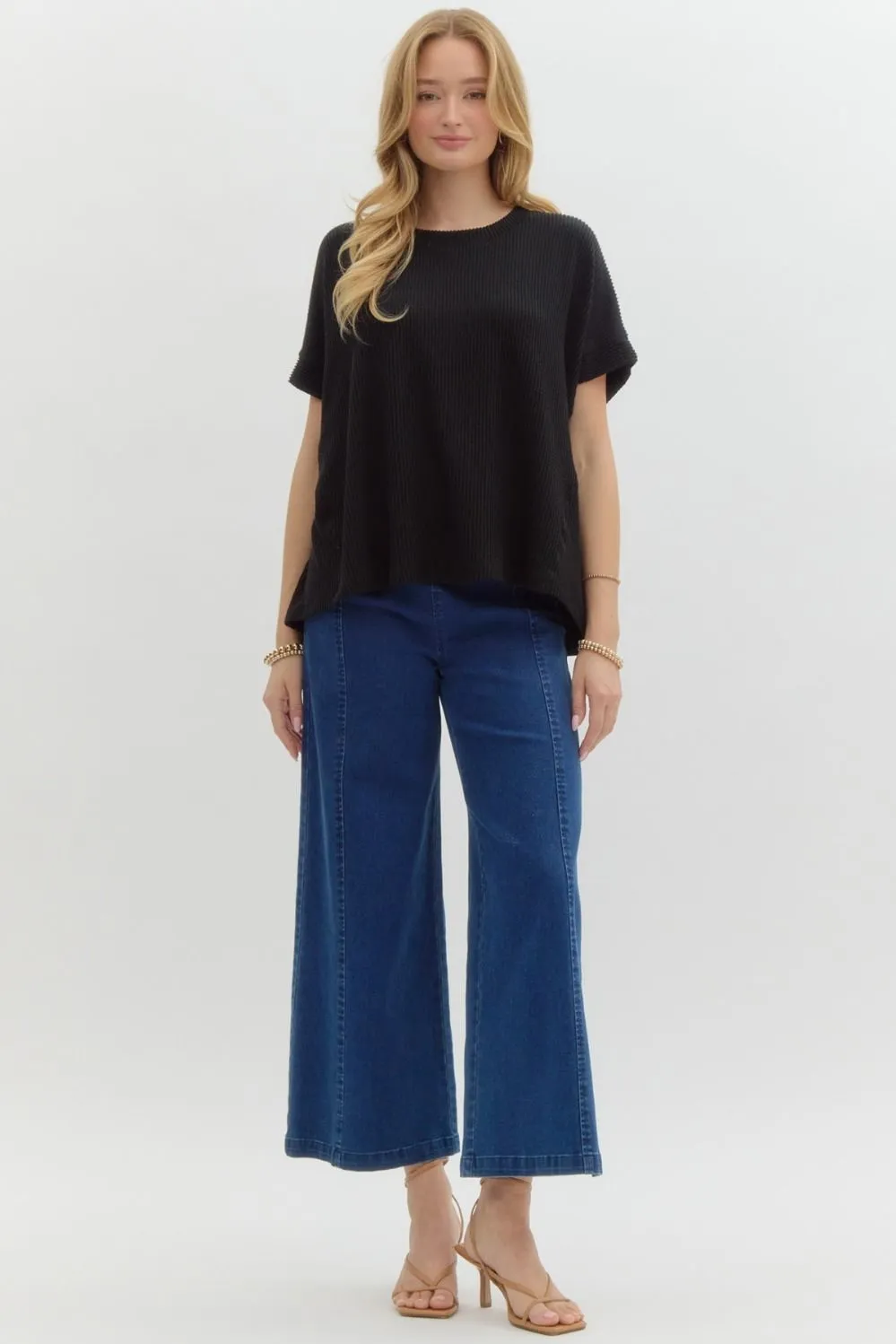 Short Sleeve Ribbed Top