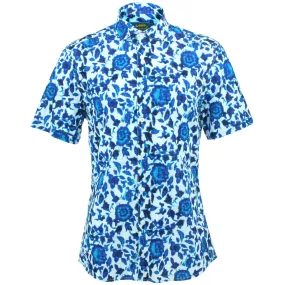 Slim Fit Short Sleeve Shirt - Floral Ikat