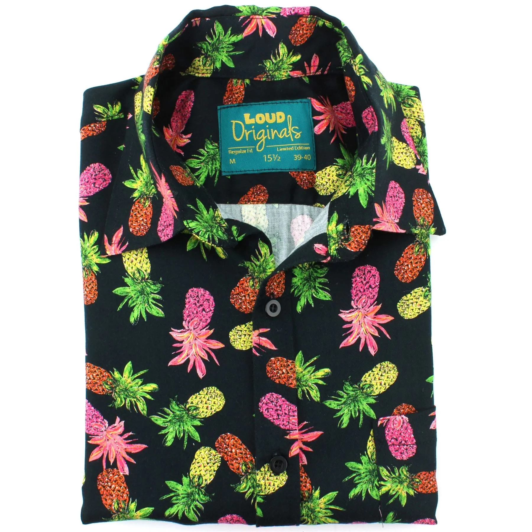 Slim Fit Short Sleeve Shirt - Pineapples