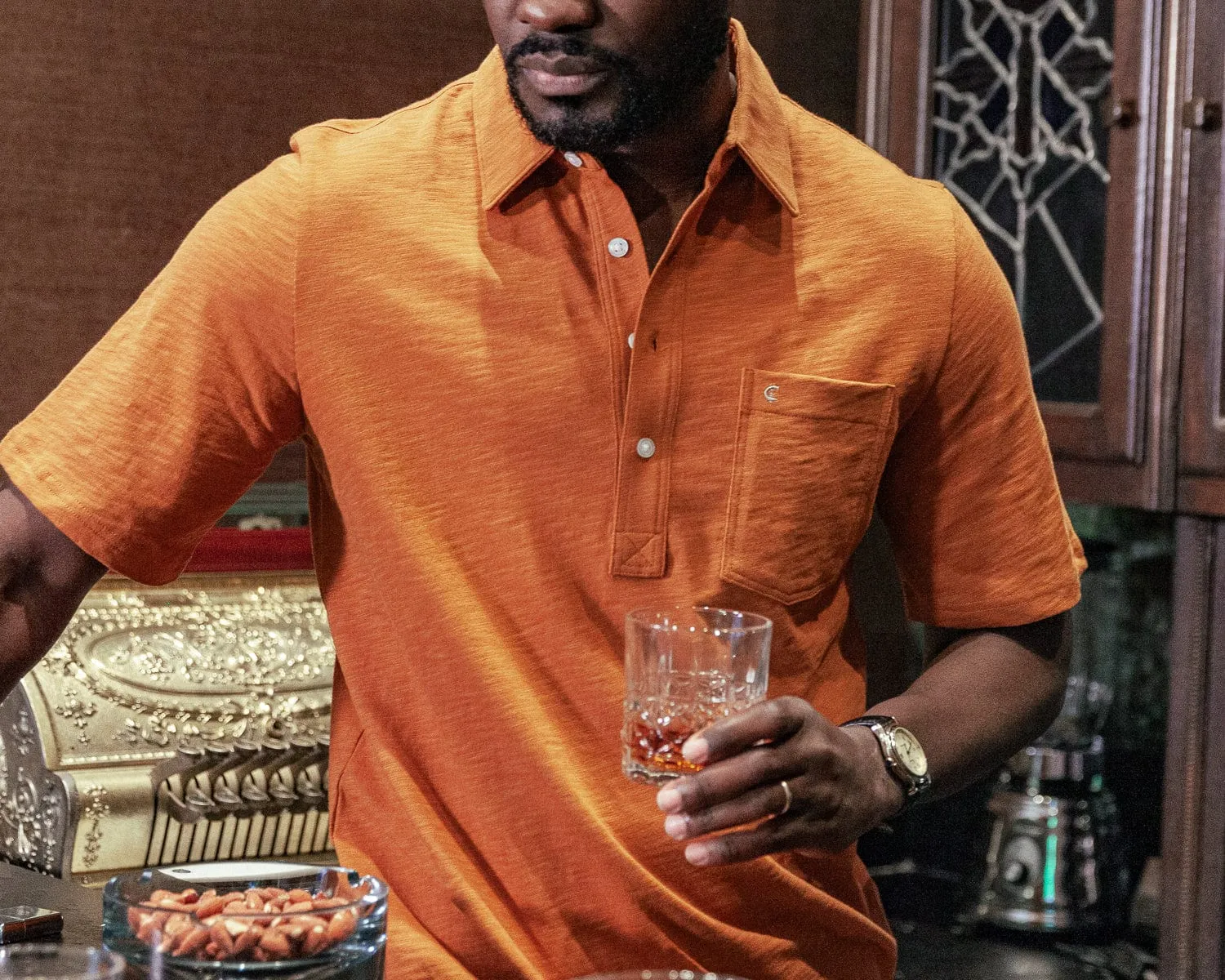Slub Knit Players Shirt - Golden Tee