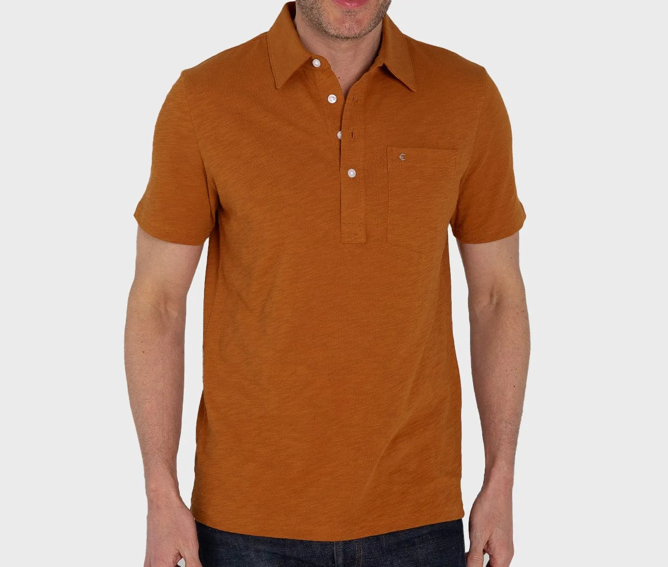 Slub Knit Players Shirt - Golden Tee
