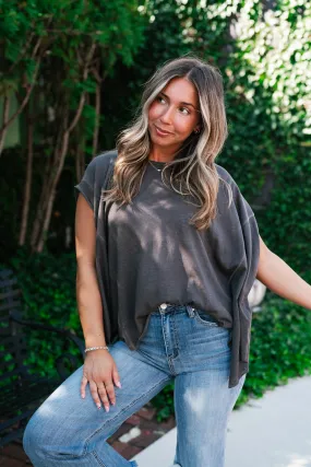 Take Your Time Drop Shoulder Top