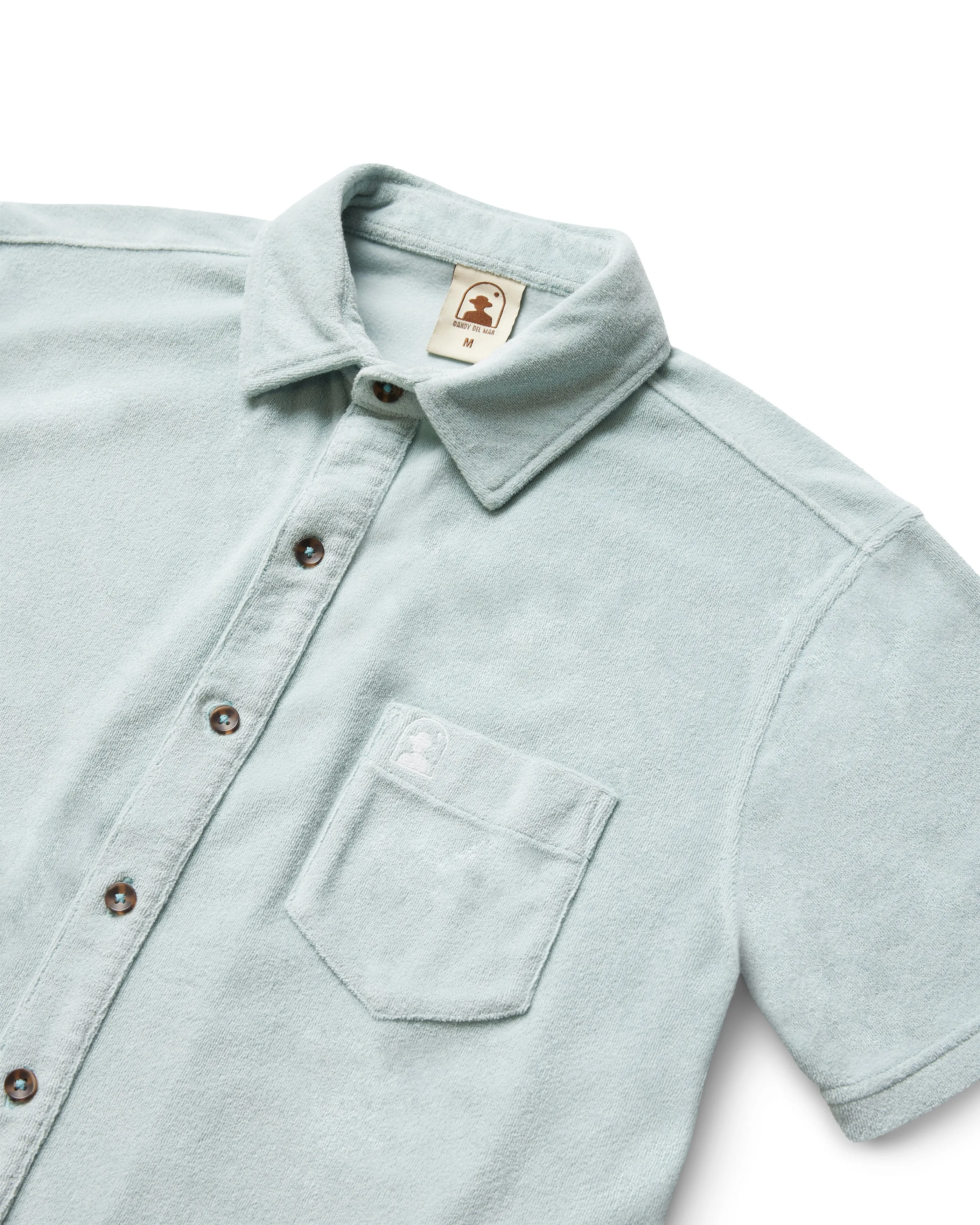 The Tropez Terry Cloth Shirt - Gulf Blue