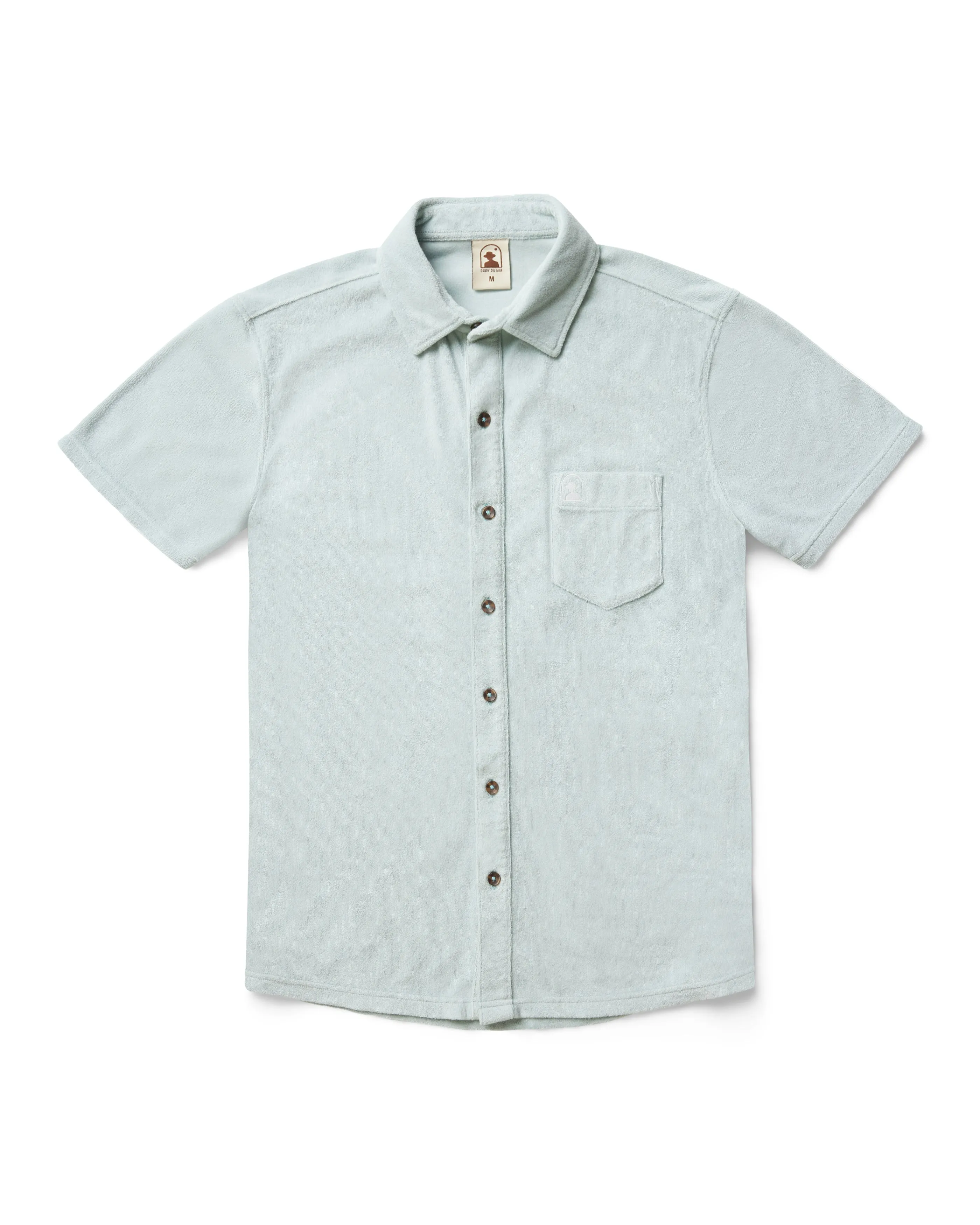 The Tropez Terry Cloth Shirt - Gulf Blue