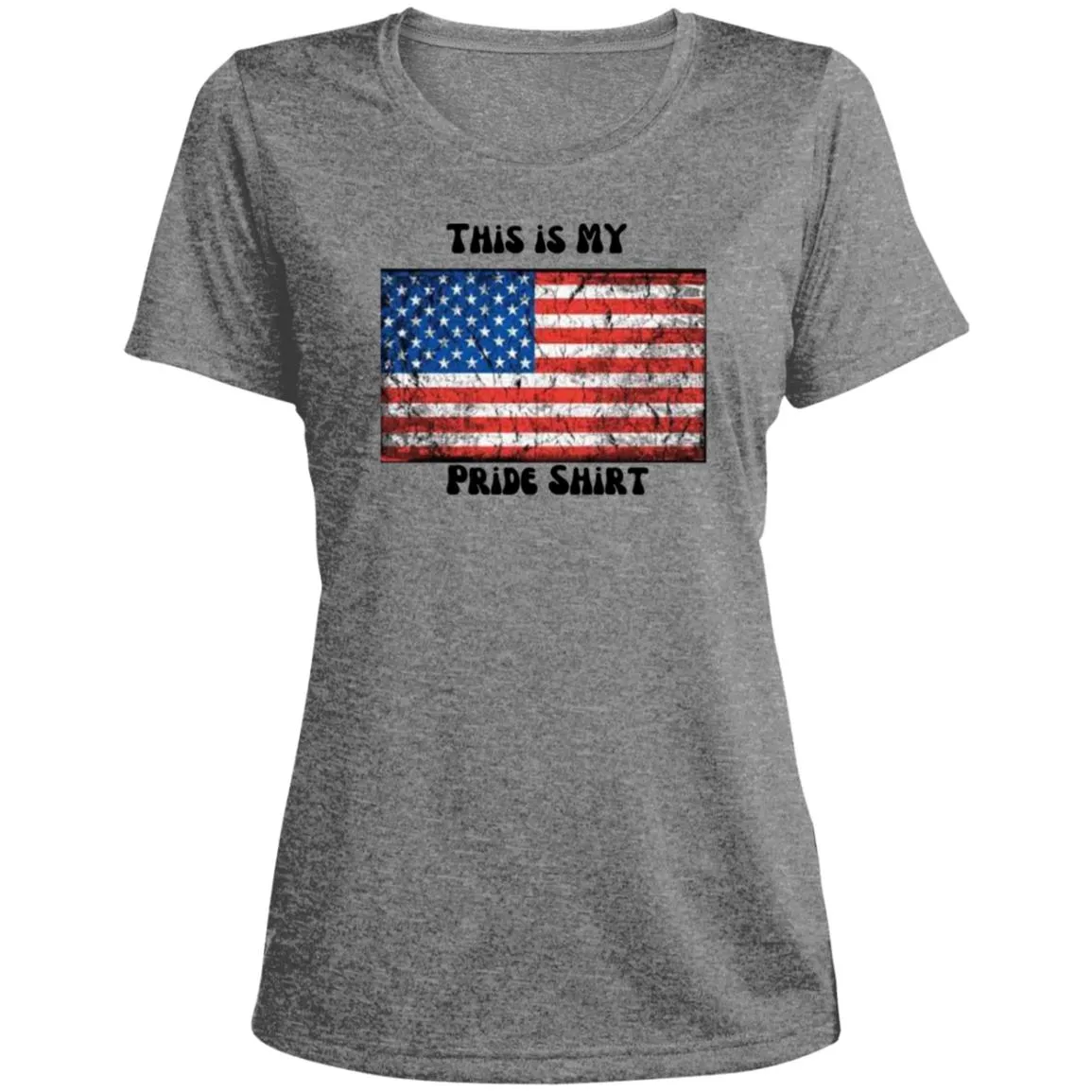 This is MY Pride shirt 2 CLOSEOUT - LST360 Ladies' Heather Scoop Neck Performance Tee