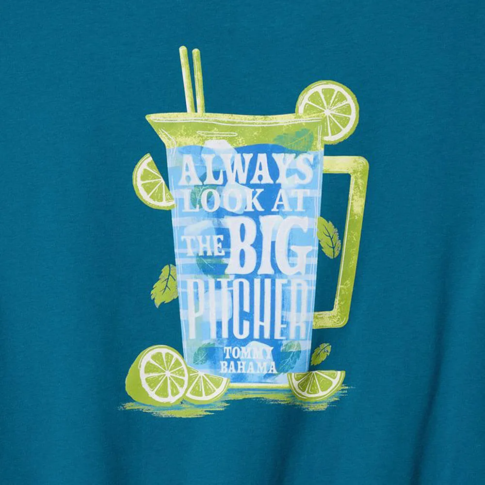 Tommy Bahama Big & Tall Always Look At The Big Pitcher T-Shirt - Blue Allure