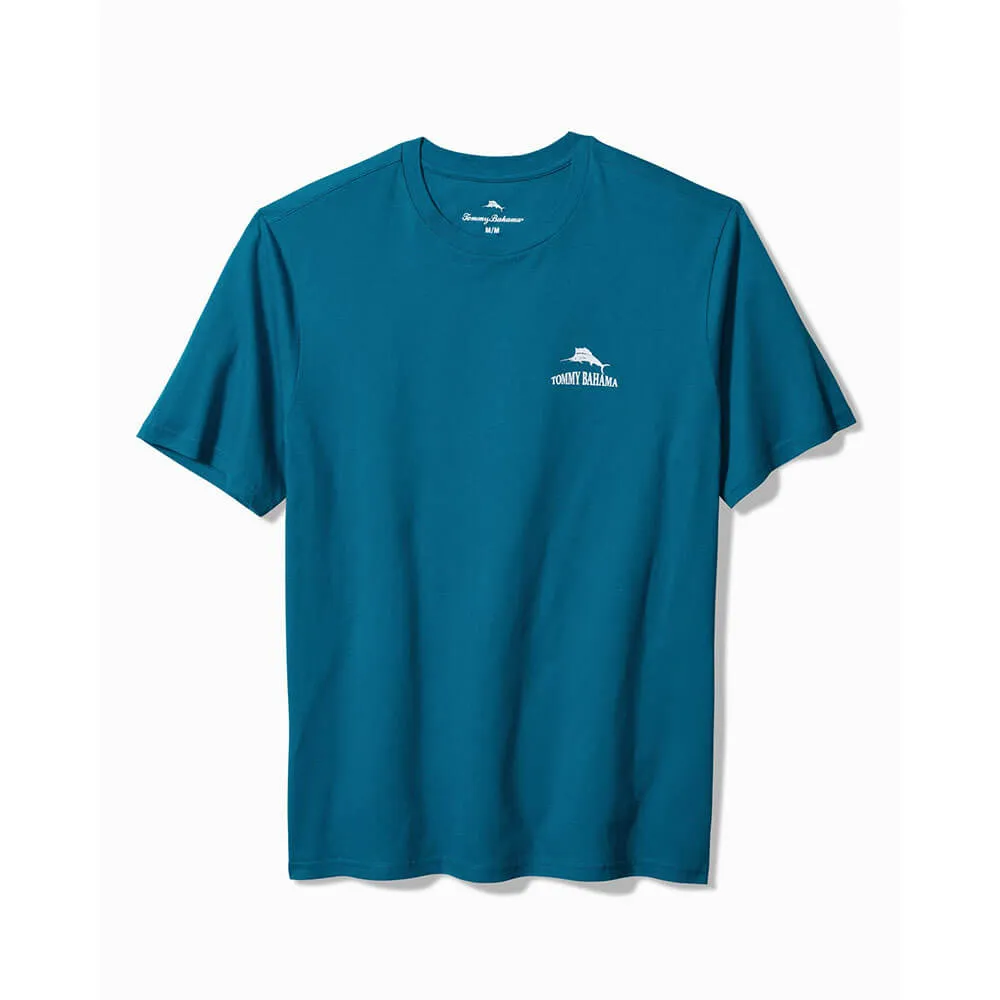Tommy Bahama Big & Tall Always Look At The Big Pitcher T-Shirt - Blue Allure